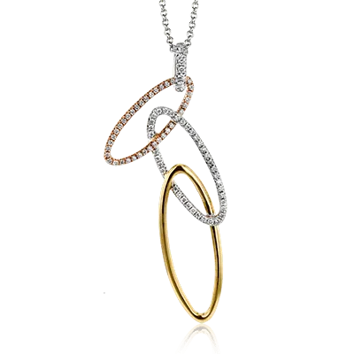 Clio Pendant Necklace in 18k Gold with Diamonds
