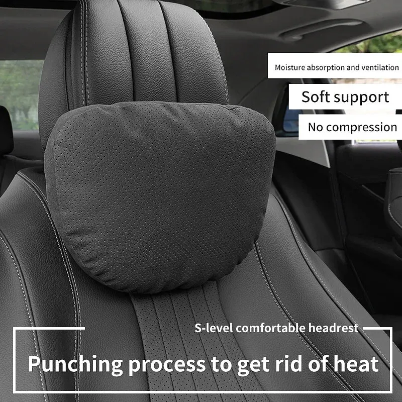 Color: GRAY - Top Quality Car Headrest Neck Support Seat Soft