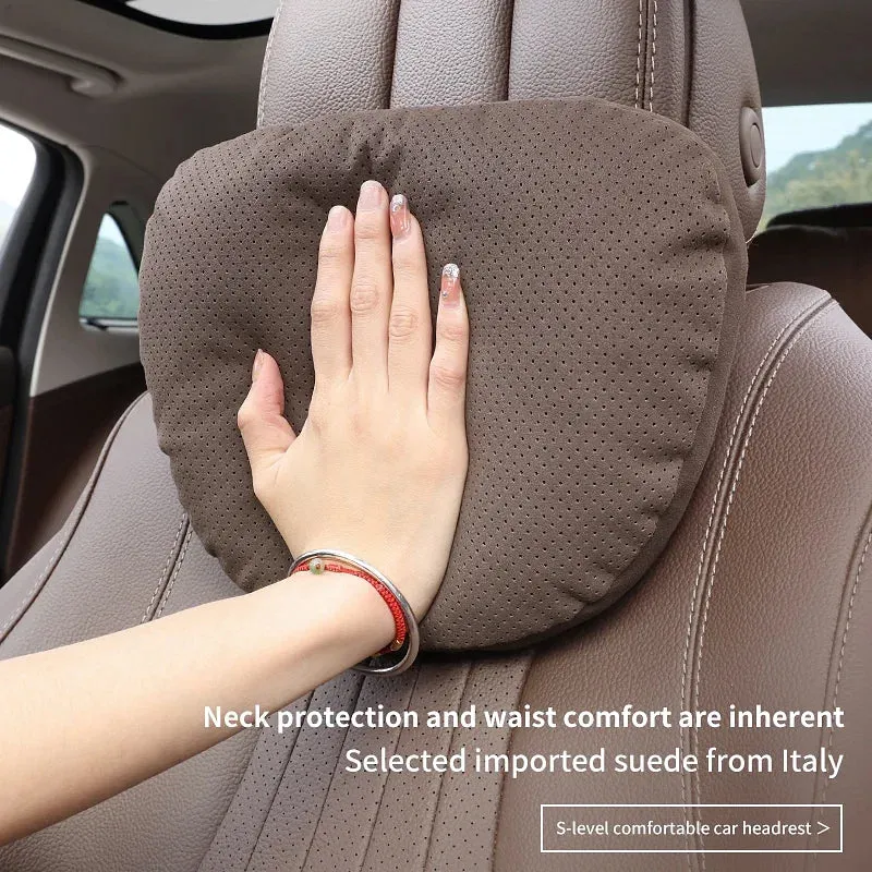 Color: GRAY - Top Quality Car Headrest Neck Support Seat Soft
