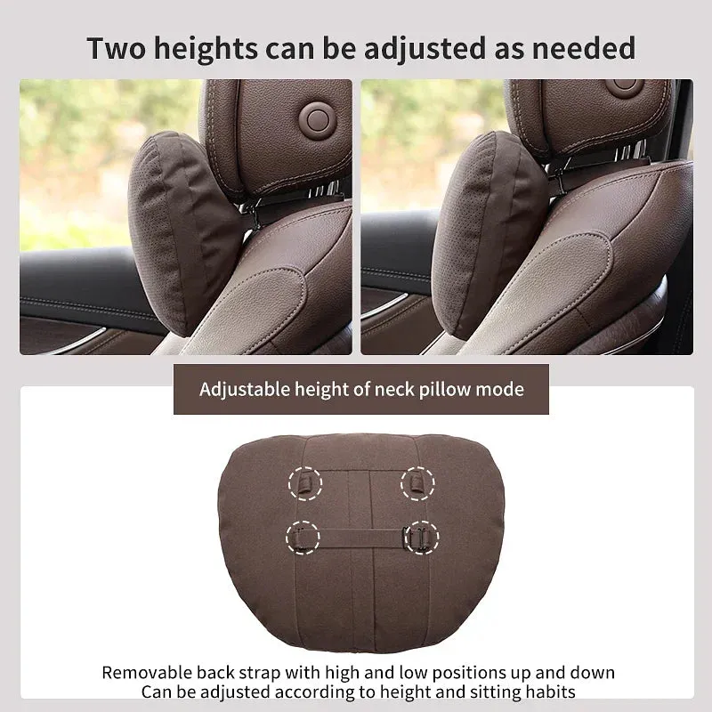 Color: GRAY - Top Quality Car Headrest Neck Support Seat Soft