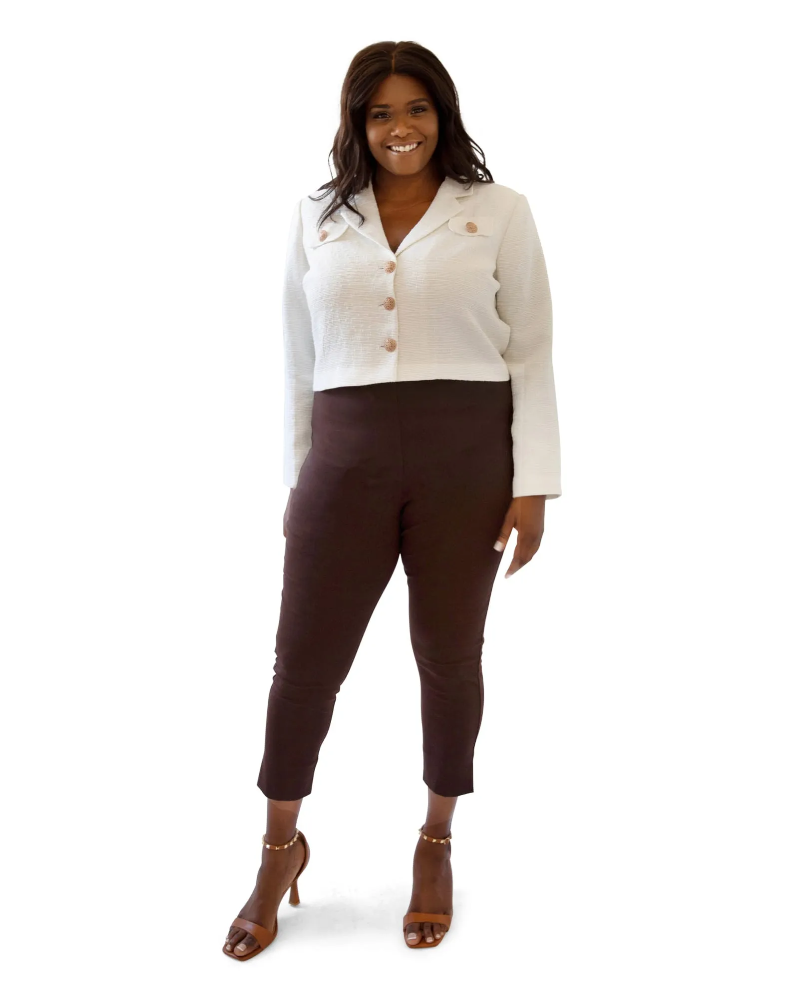 Cropped Tweed Jacket | Ivory