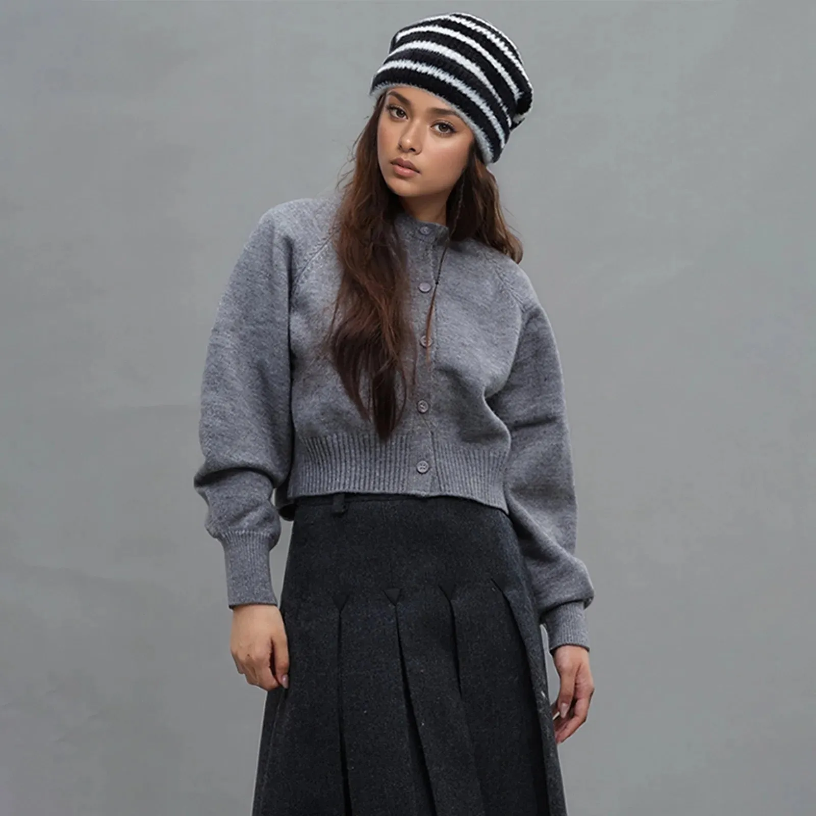 Design Autumn Winter Knitted Women Fashion Decoration Soft Hat