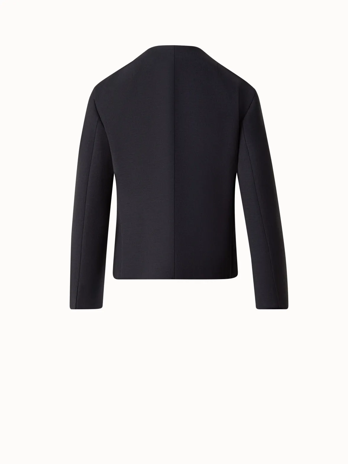 Double-Face Wool Jacket with Gold Buttons
