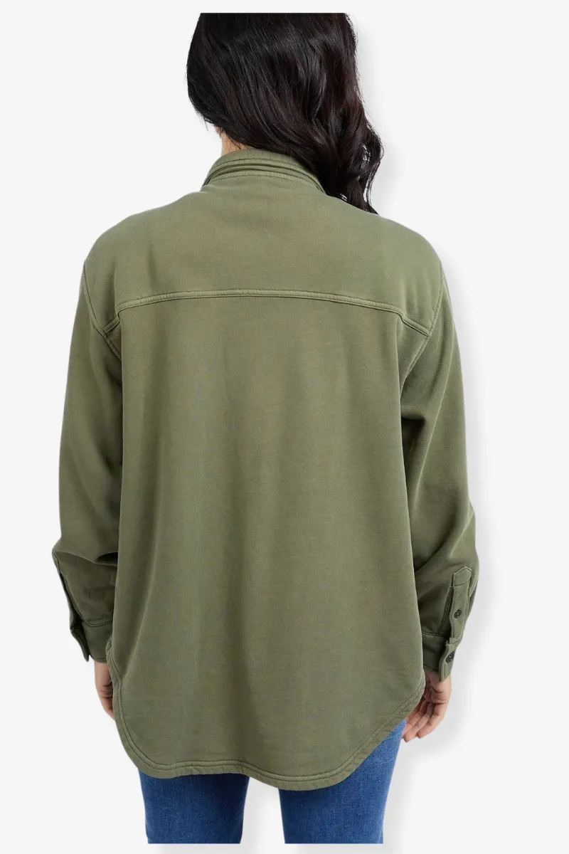Elm - Poppy Fleece Shacket - Clover