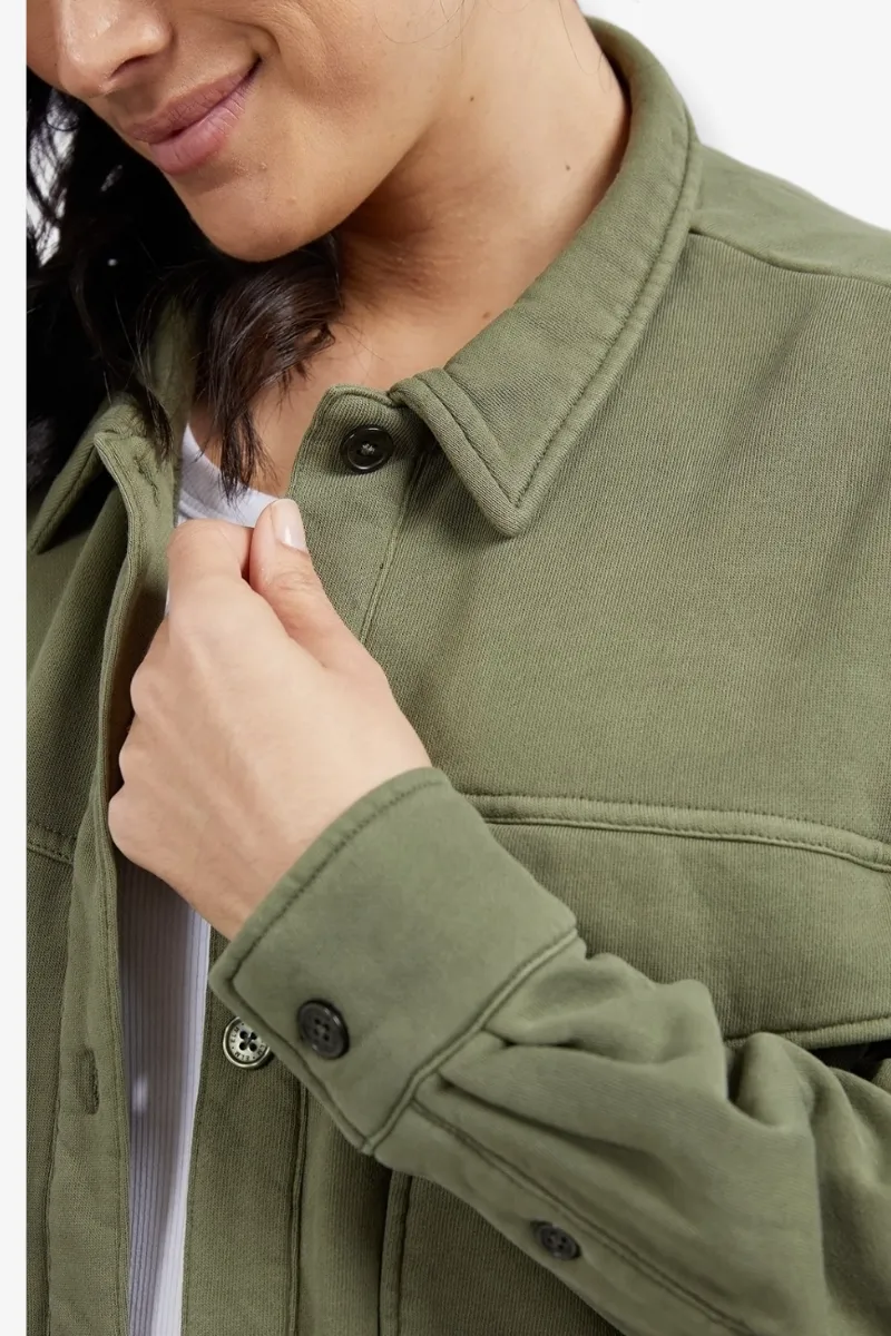 Elm - Poppy Fleece Shacket - Clover