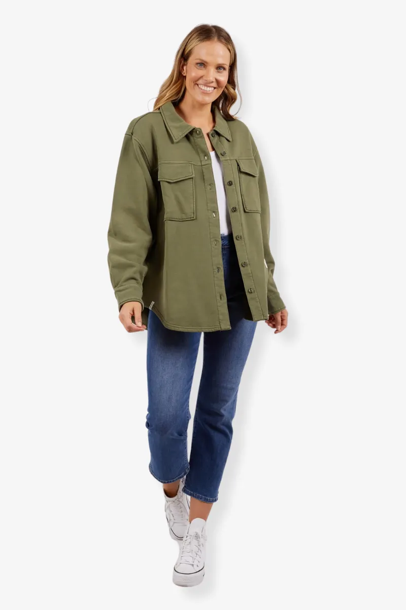 Elm - Poppy Fleece Shacket - Clover