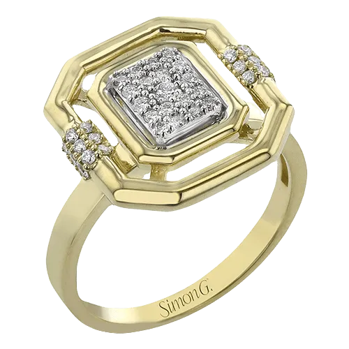 Fashion Ring In 18k Gold With Diamonds