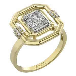 Fashion Ring In 18k Gold With Diamonds