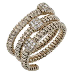 Fashion Ring In 18k Gold With Diamonds