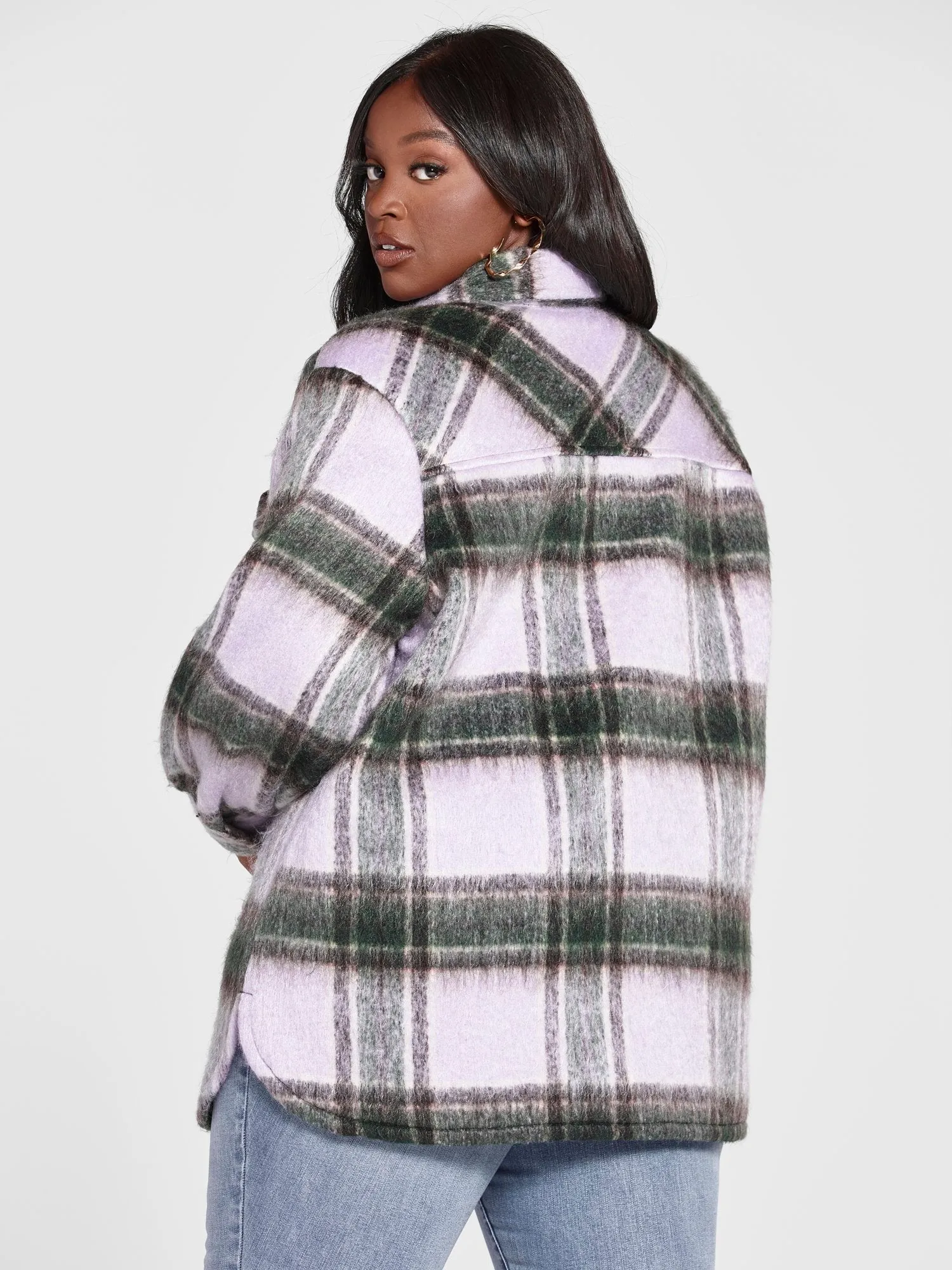 Fashion To Figure - Wendy Plaid Shirt Jacket