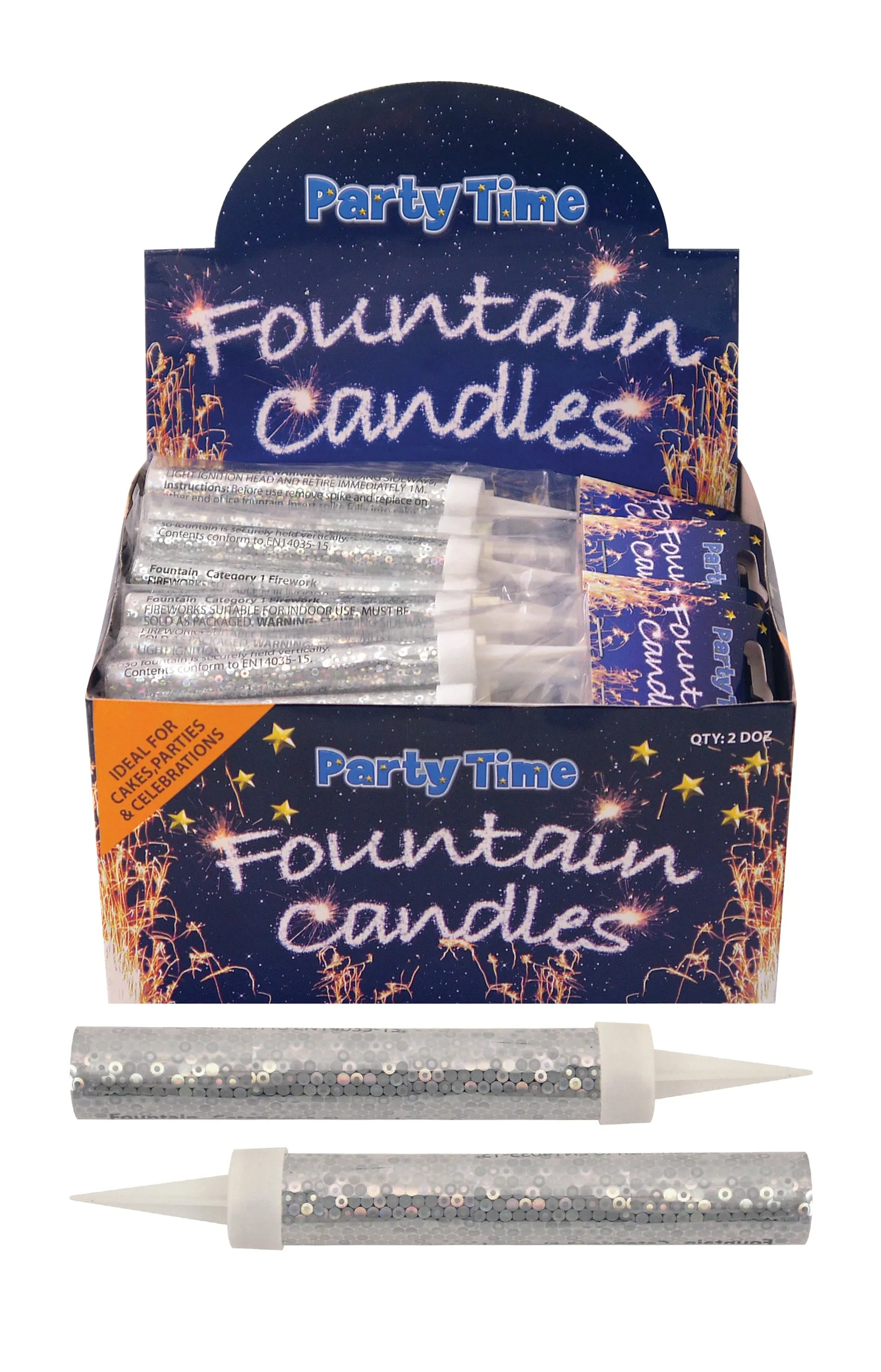 Fountain Ice Silver  Sparkling Tri Color 15cm