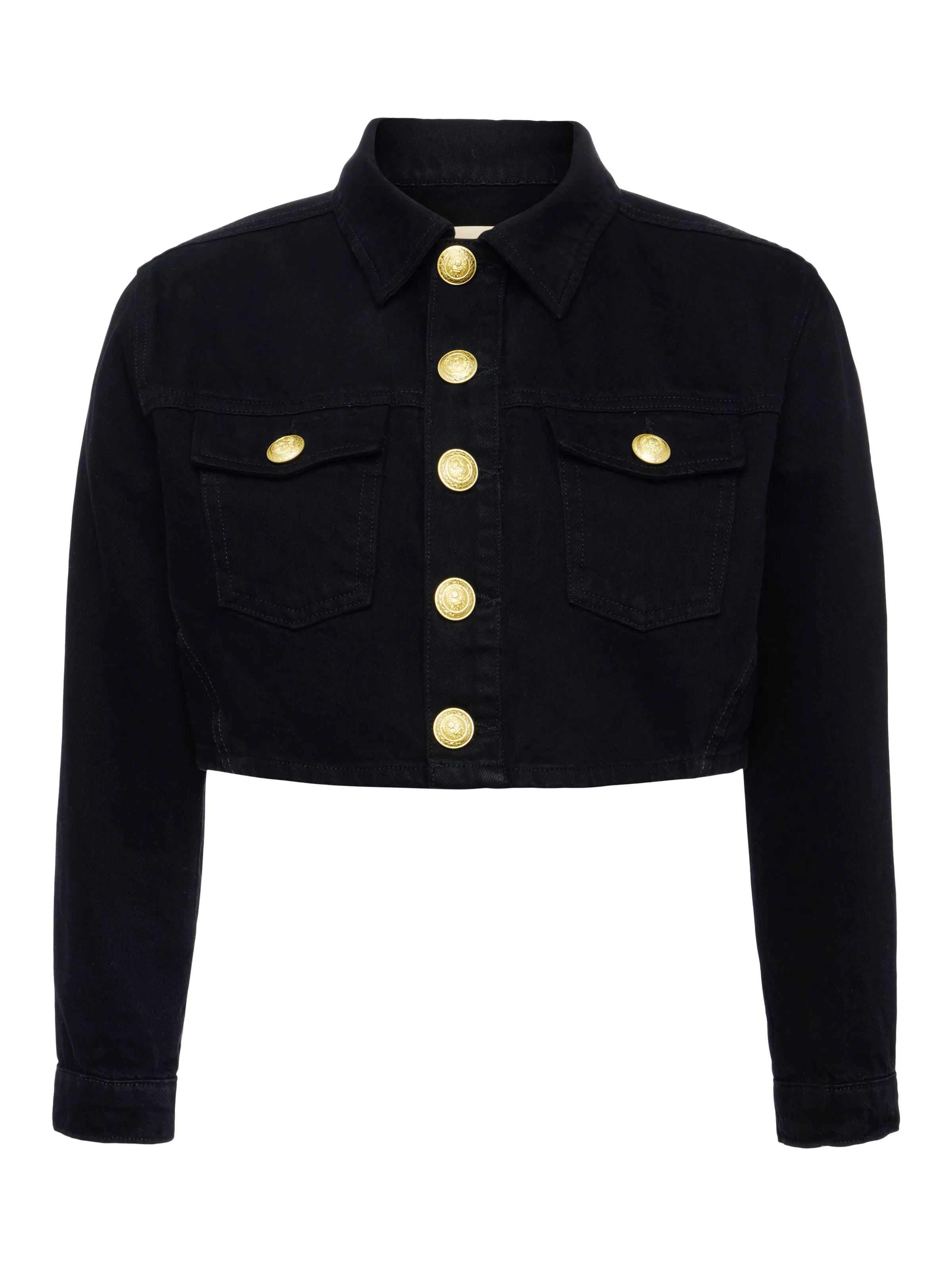 Genevie Cropped Denim Jacket