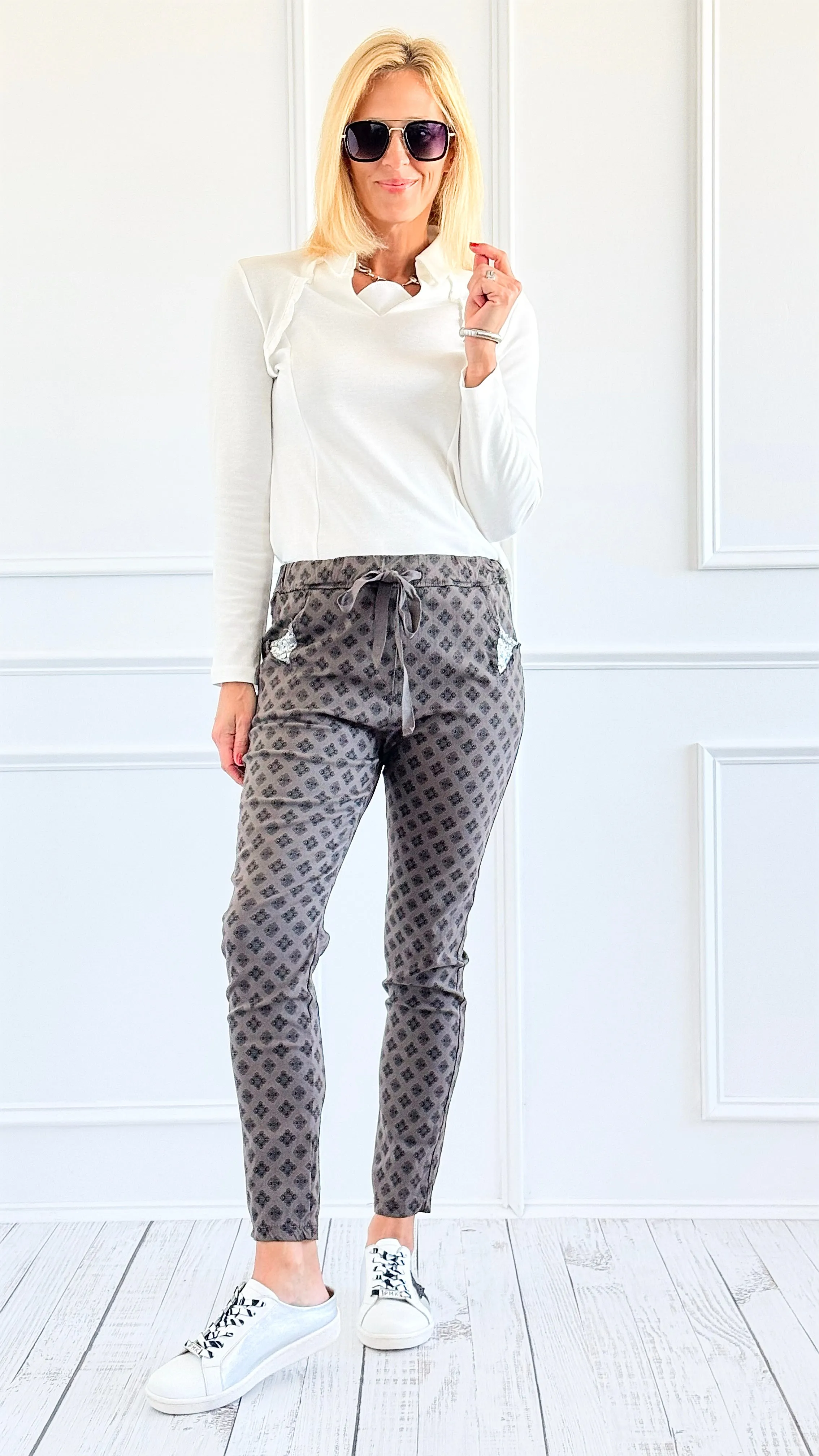 Glam Grid Jogger Pants