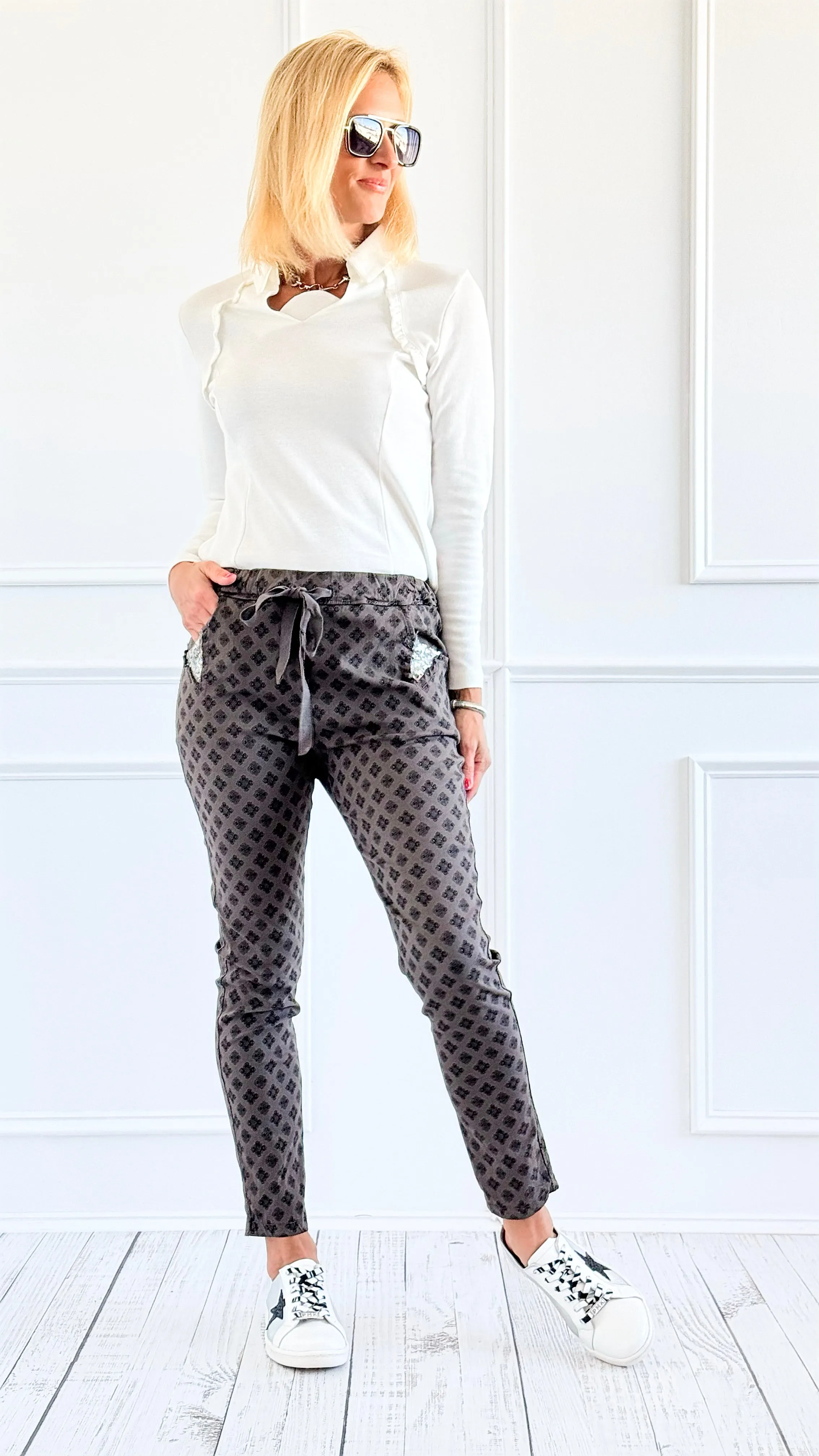 Glam Grid Jogger Pants