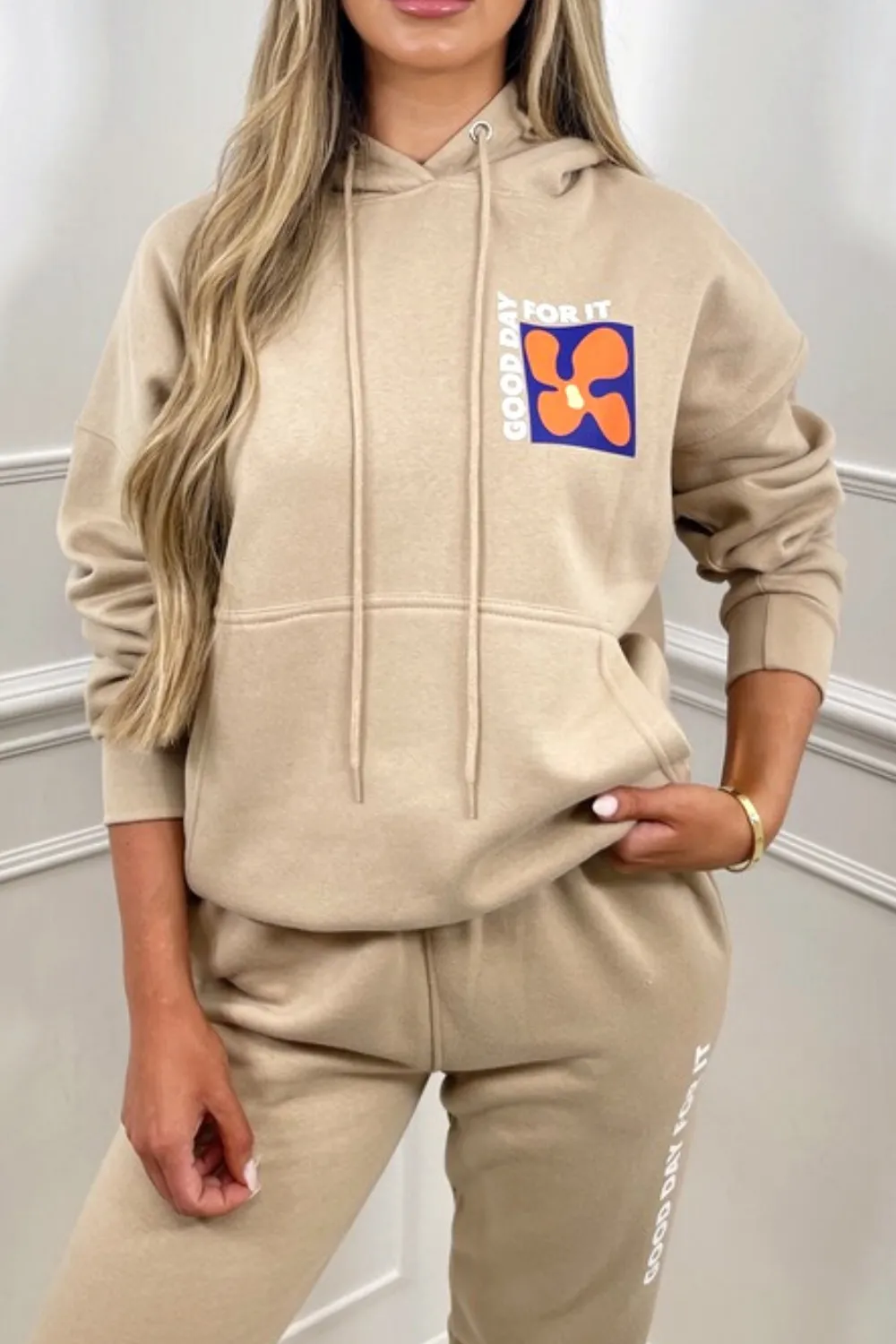 Good day stone hooded loungewear set