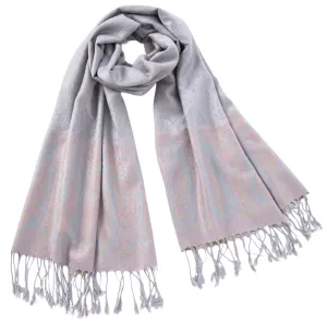 Gray Border Pashmina