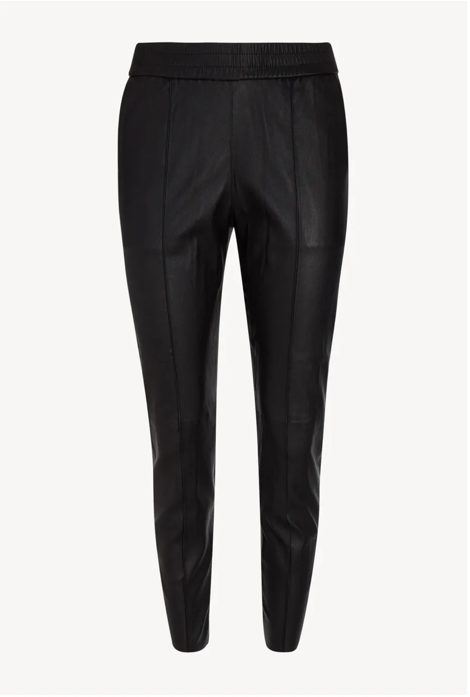 Grey Slim Leather Jogger