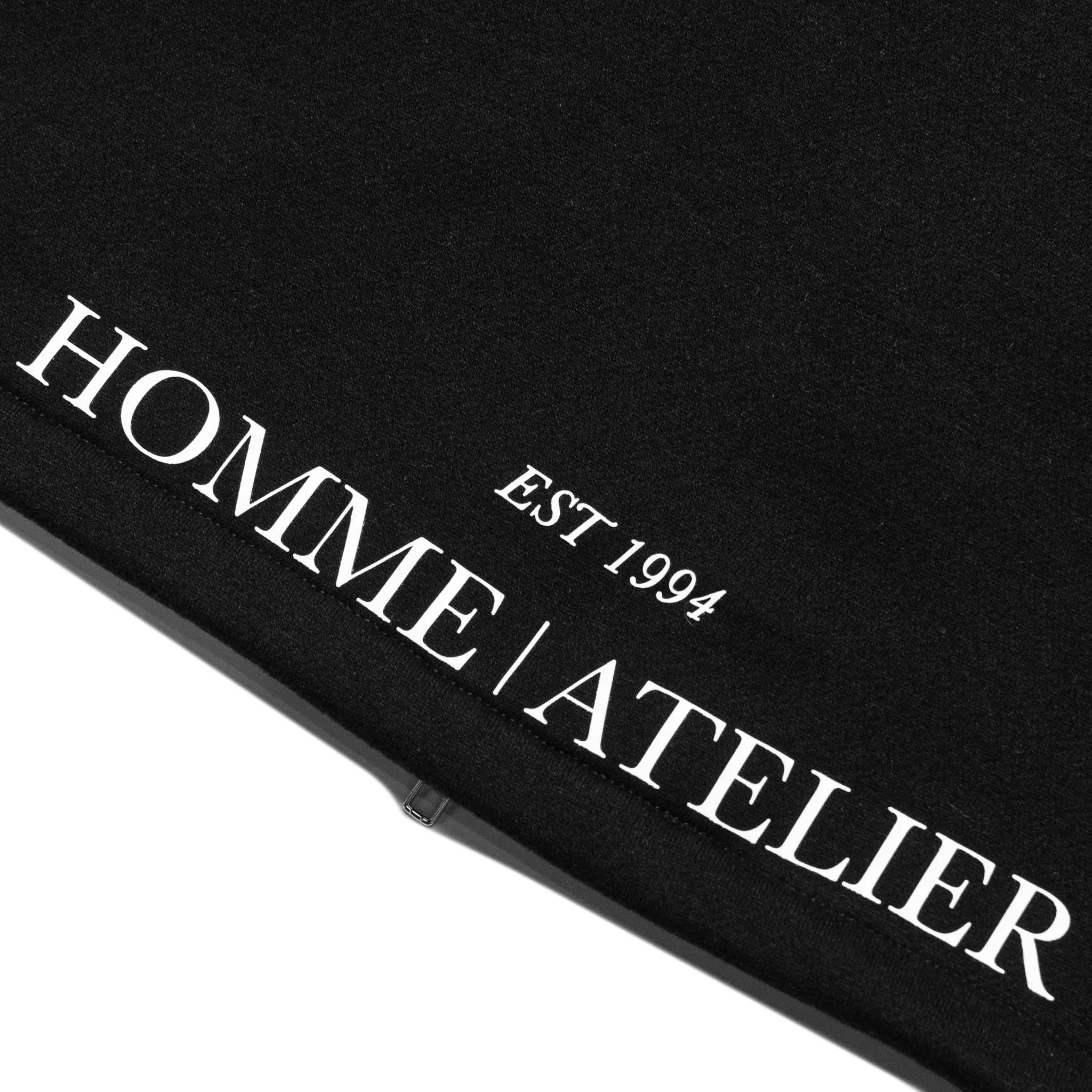 HOMME  Hooded Fleece Vest Black