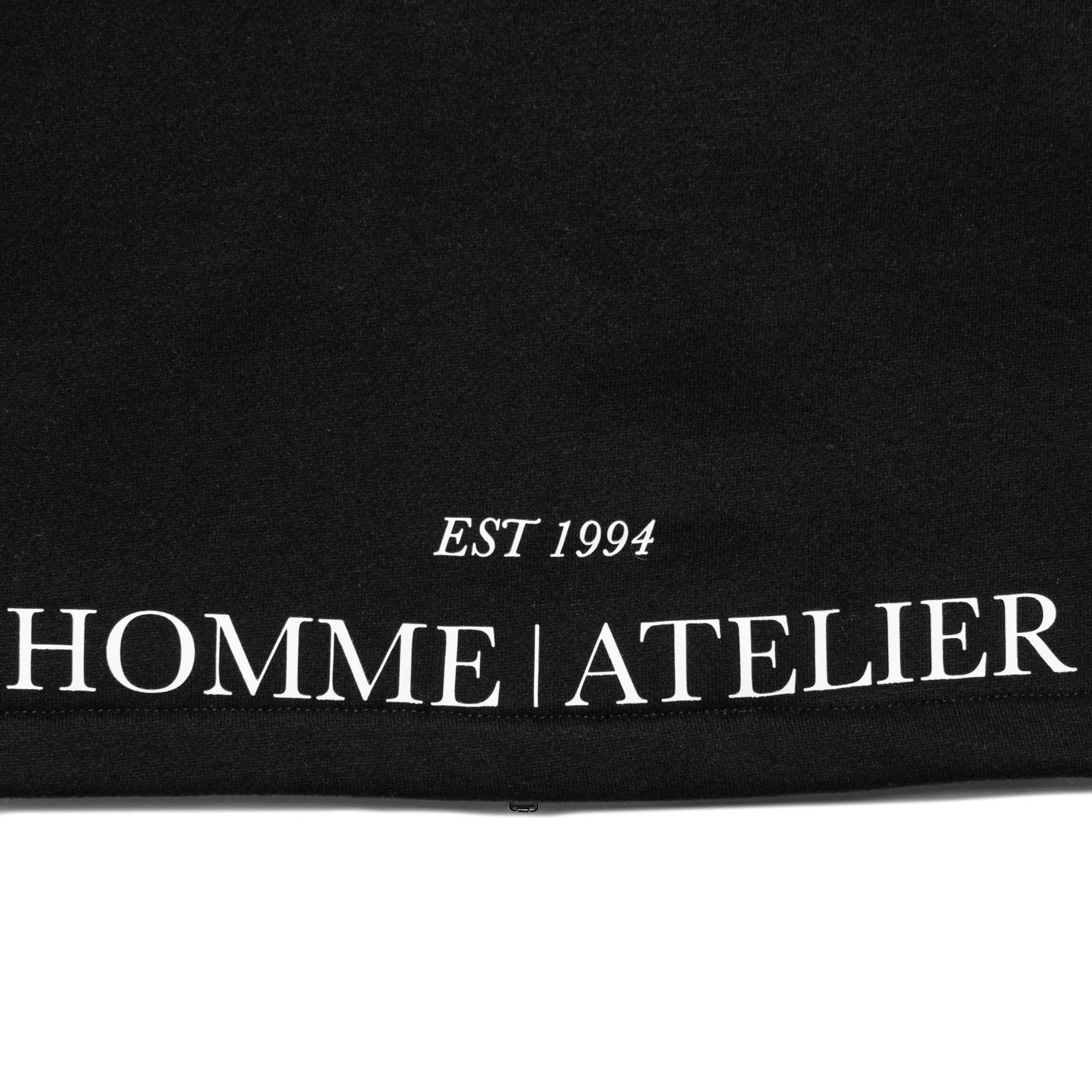 HOMME  Hooded Fleece Vest Black