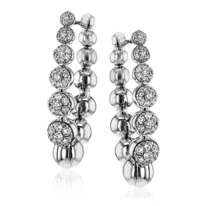 Hoop Earrings in 18k Gold with Diamonds