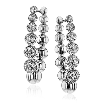 Hoop Earrings in 18k Gold with Diamonds