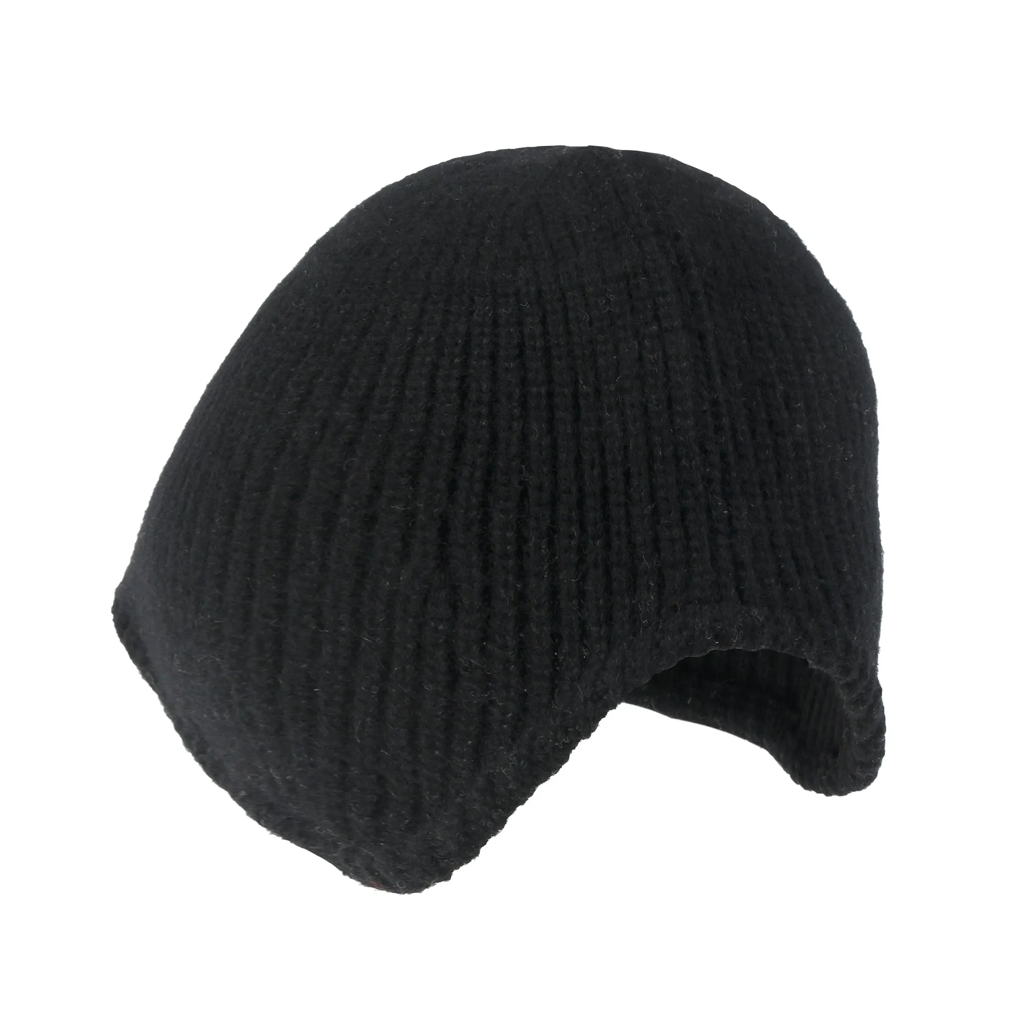 ililily Crochet Asymmetrical Brim Wool Blended Fedora Color Winter Bucket Hat