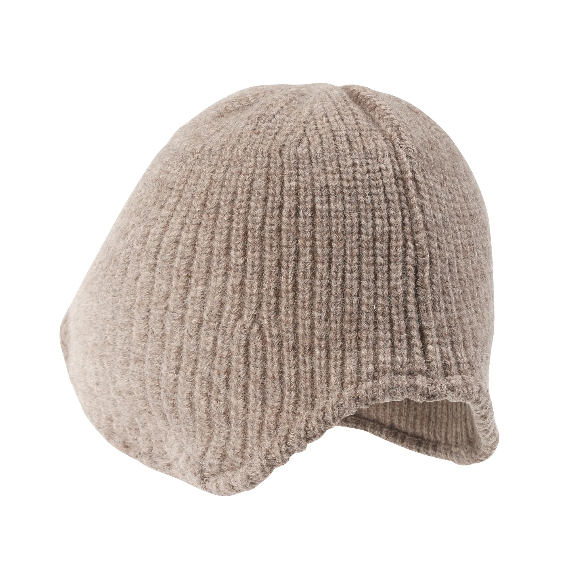 ililily Crochet Asymmetrical Brim Wool Blended Fedora Color Winter Bucket Hat