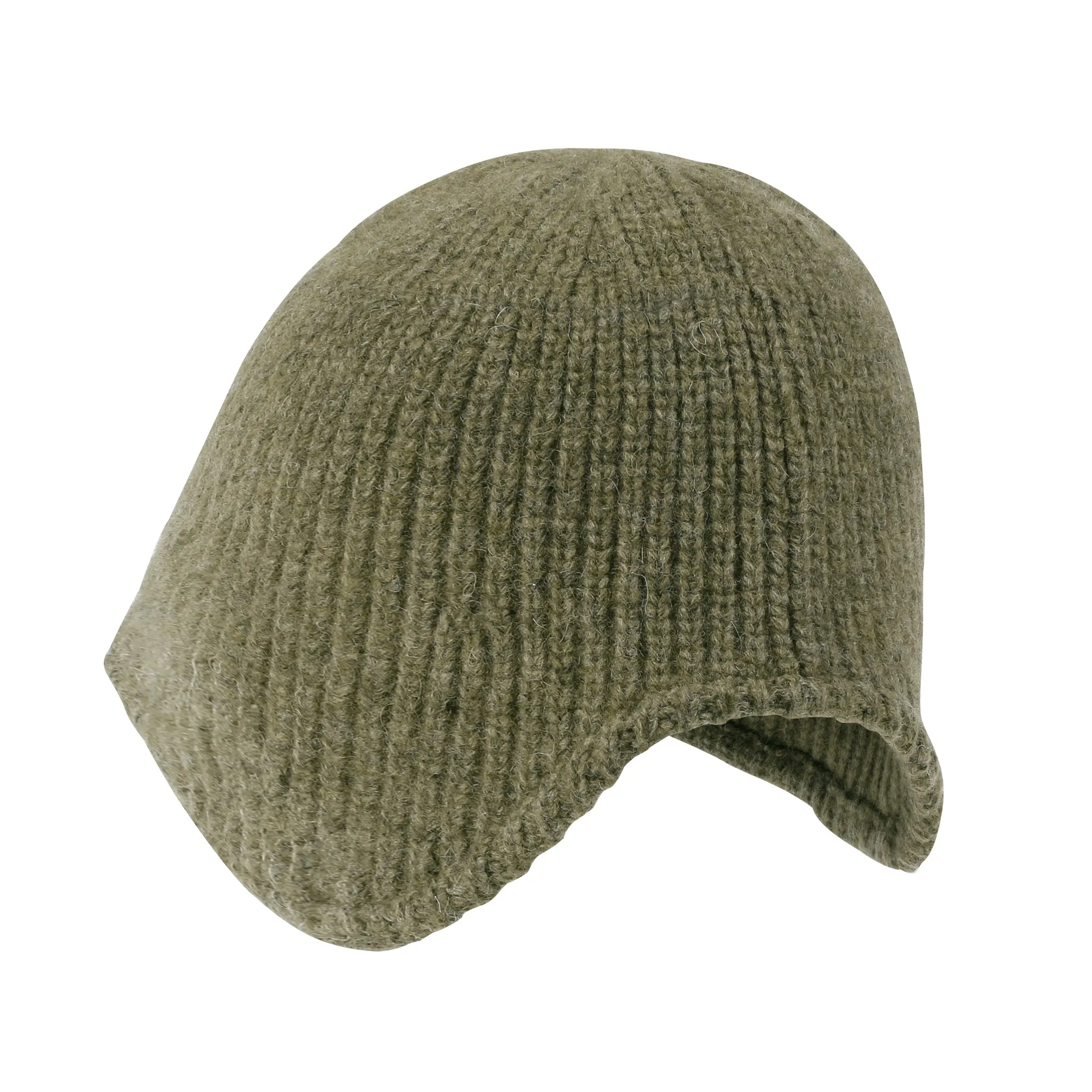 ililily Crochet Asymmetrical Brim Wool Blended Fedora Color Winter Bucket Hat