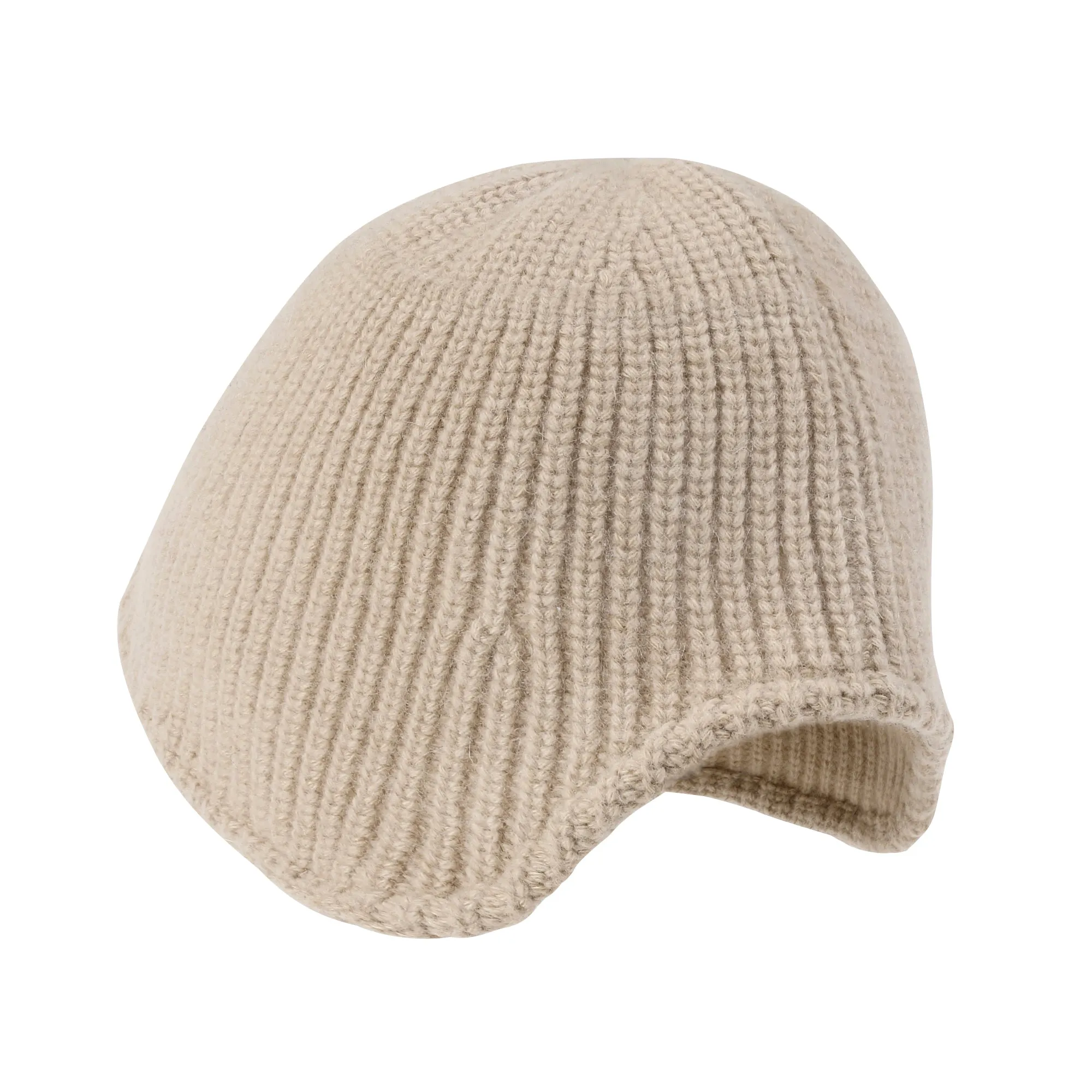 ililily Crochet Asymmetrical Brim Wool Blended Fedora Color Winter Bucket Hat