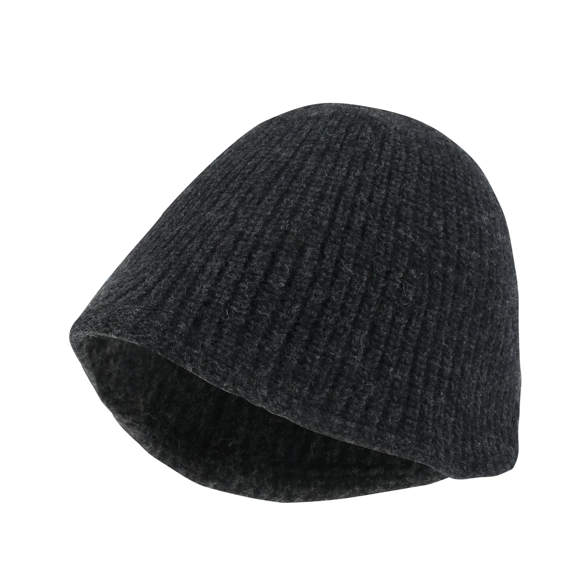 ililily Crochet Asymmetrical Brim Wool Blended Fedora Color Winter Bucket Hat