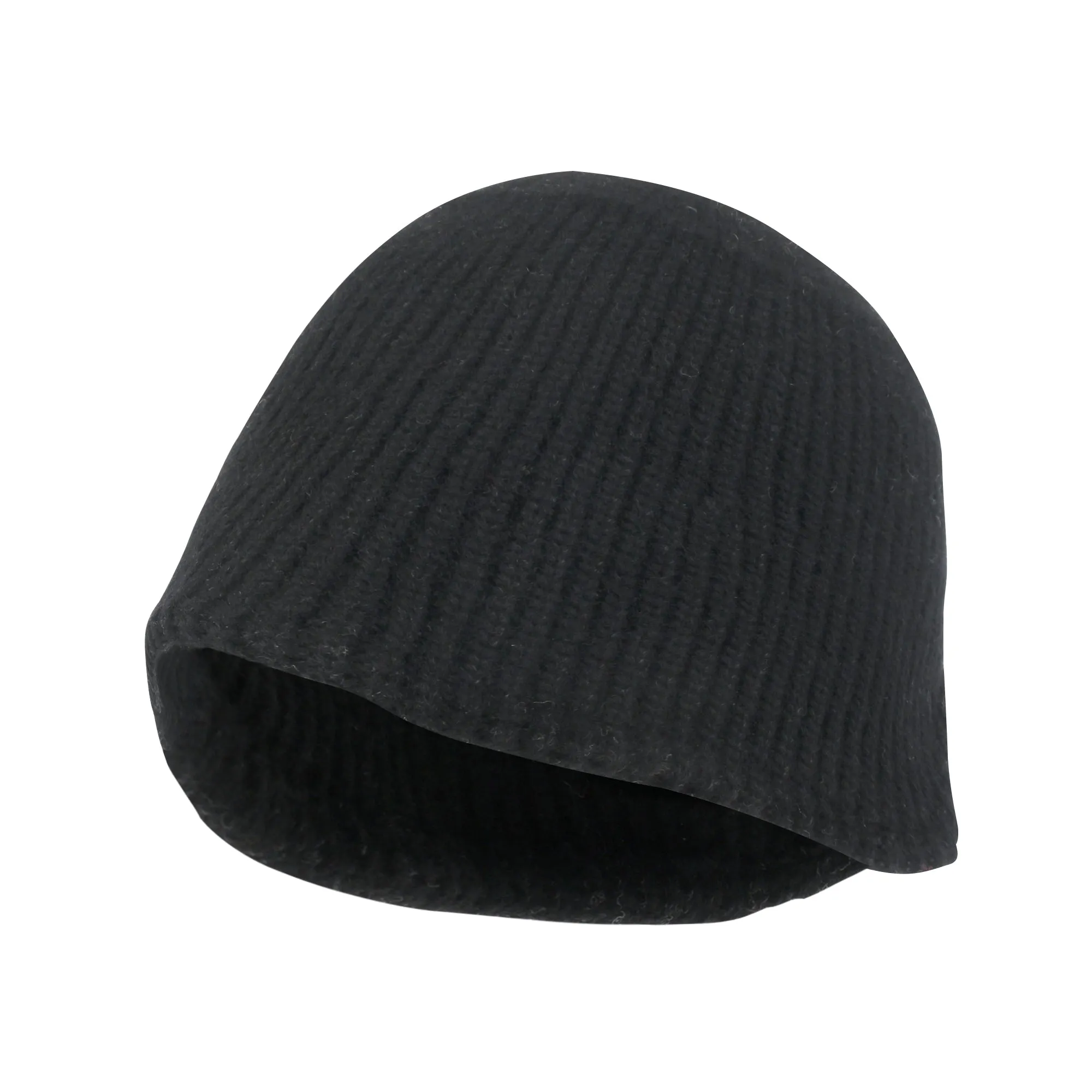 ililily Crochet Asymmetrical Brim Wool Blended Fedora Color Winter Bucket Hat