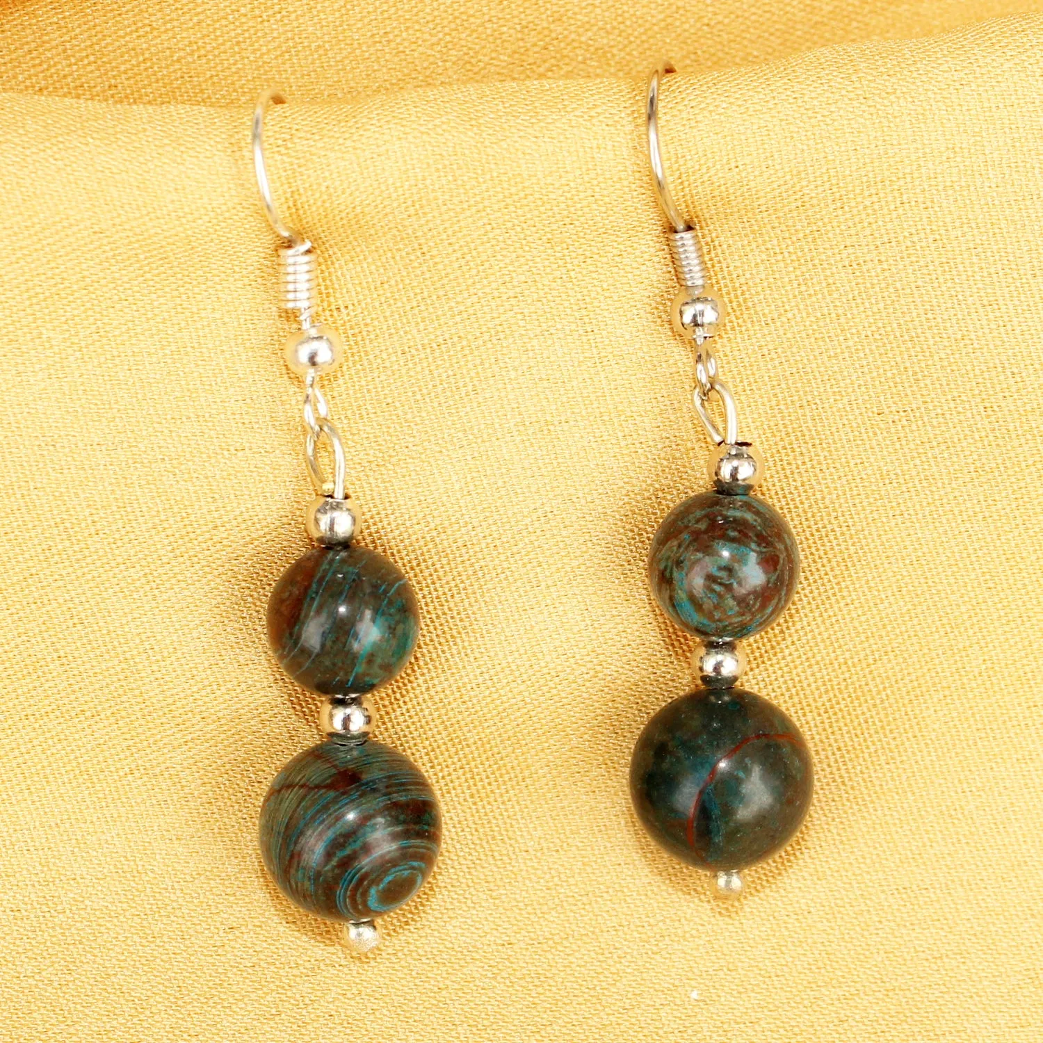 Imeora Chrysocolla Natural Stone Earrings