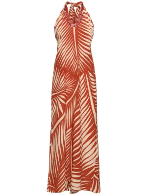 Johanna Ortiz   Printed silk crepe long dress 