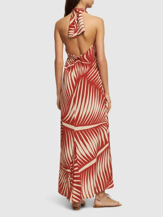 Johanna Ortiz   Printed silk crepe long dress 