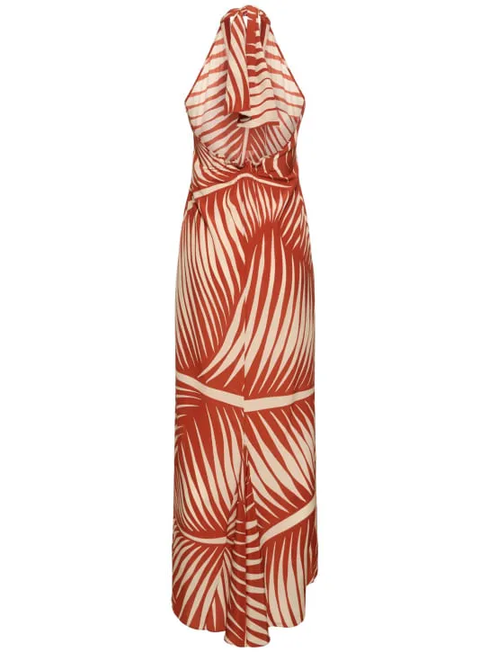 Johanna Ortiz   Printed silk crepe long dress 
