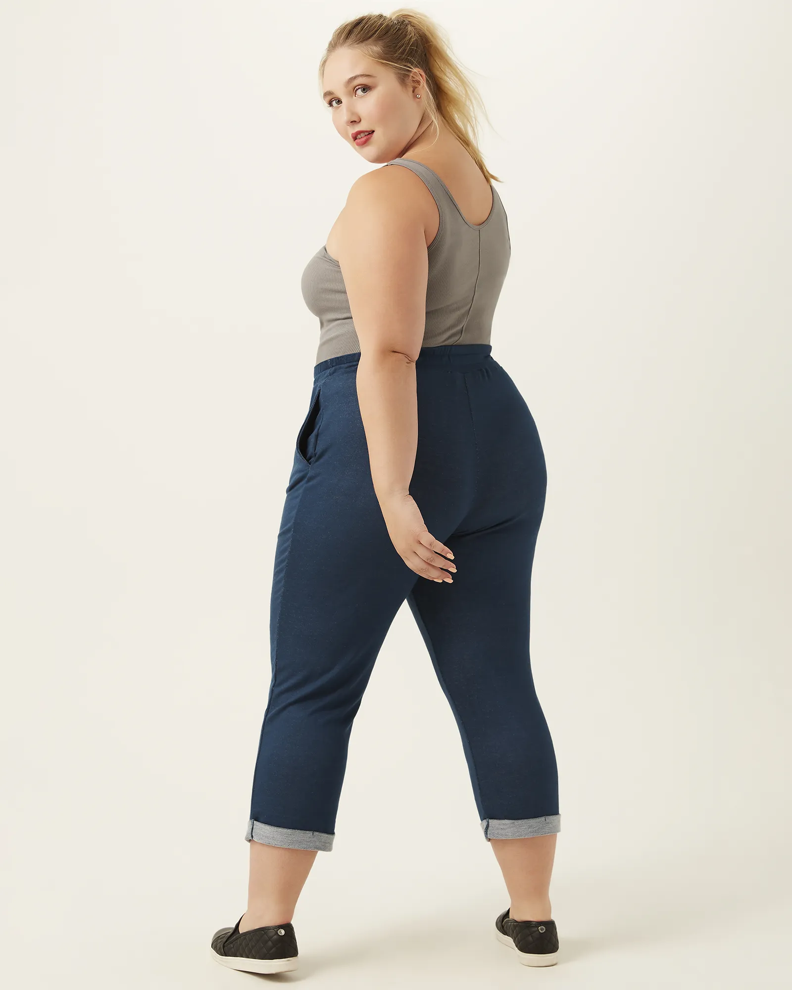 Kaitlyn Cropped Joggers | Teal