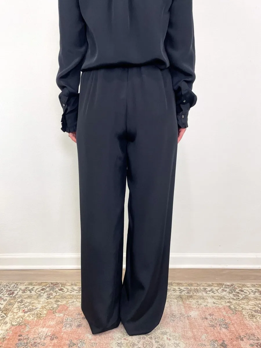 Kelly Pant in Black Silk Crepe