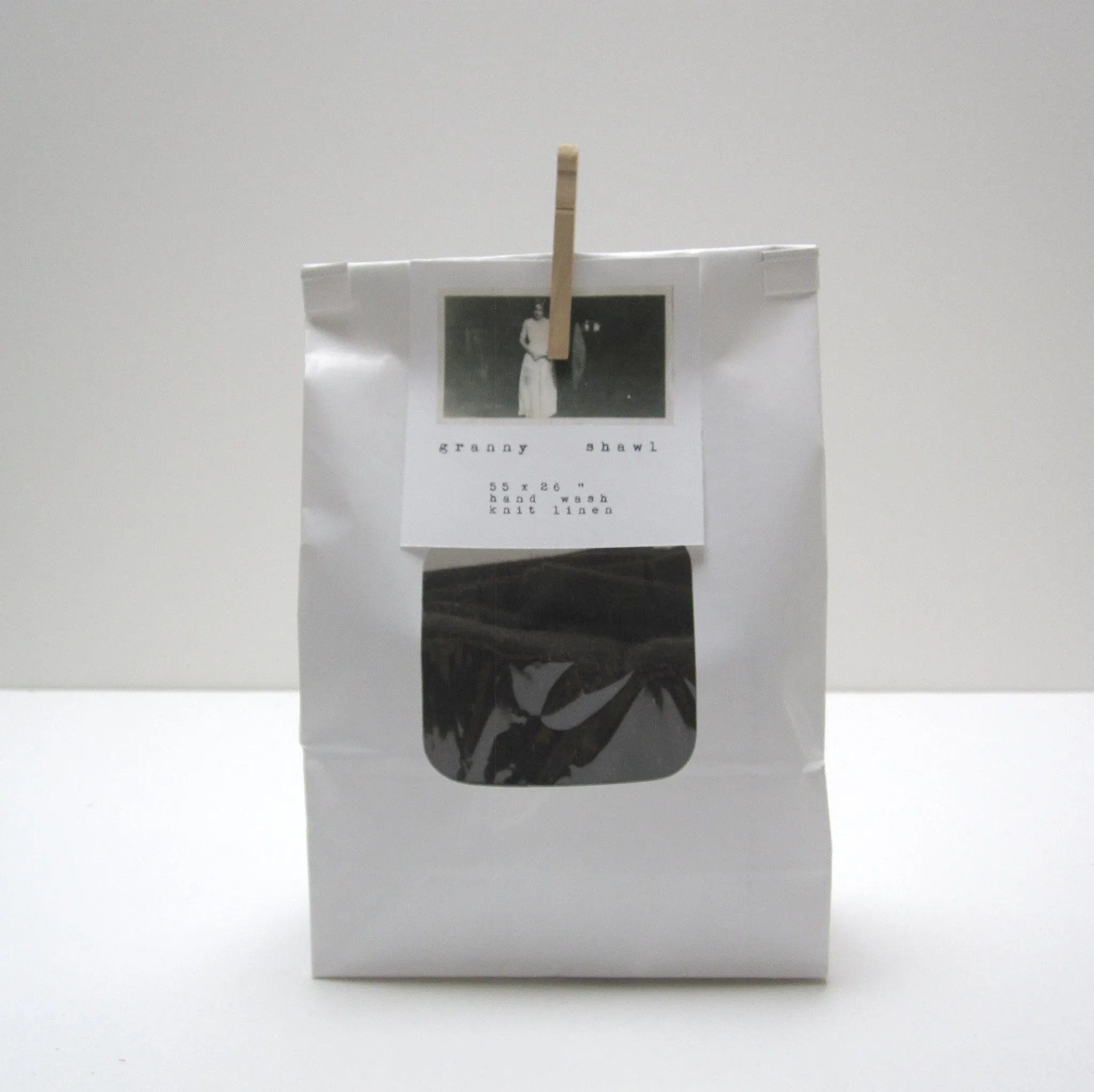 knit linen shawl (black)