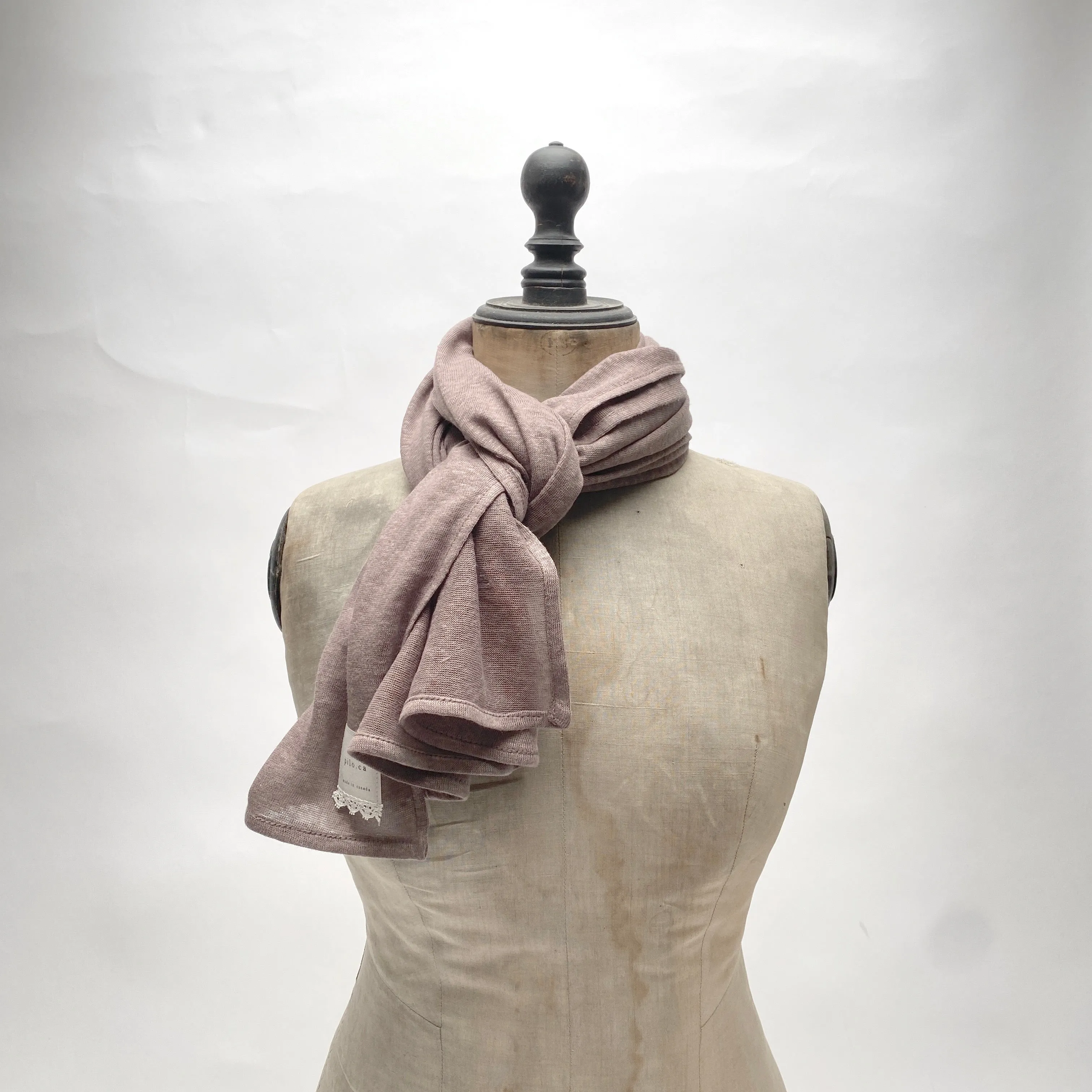 knit linen shawl (clay)