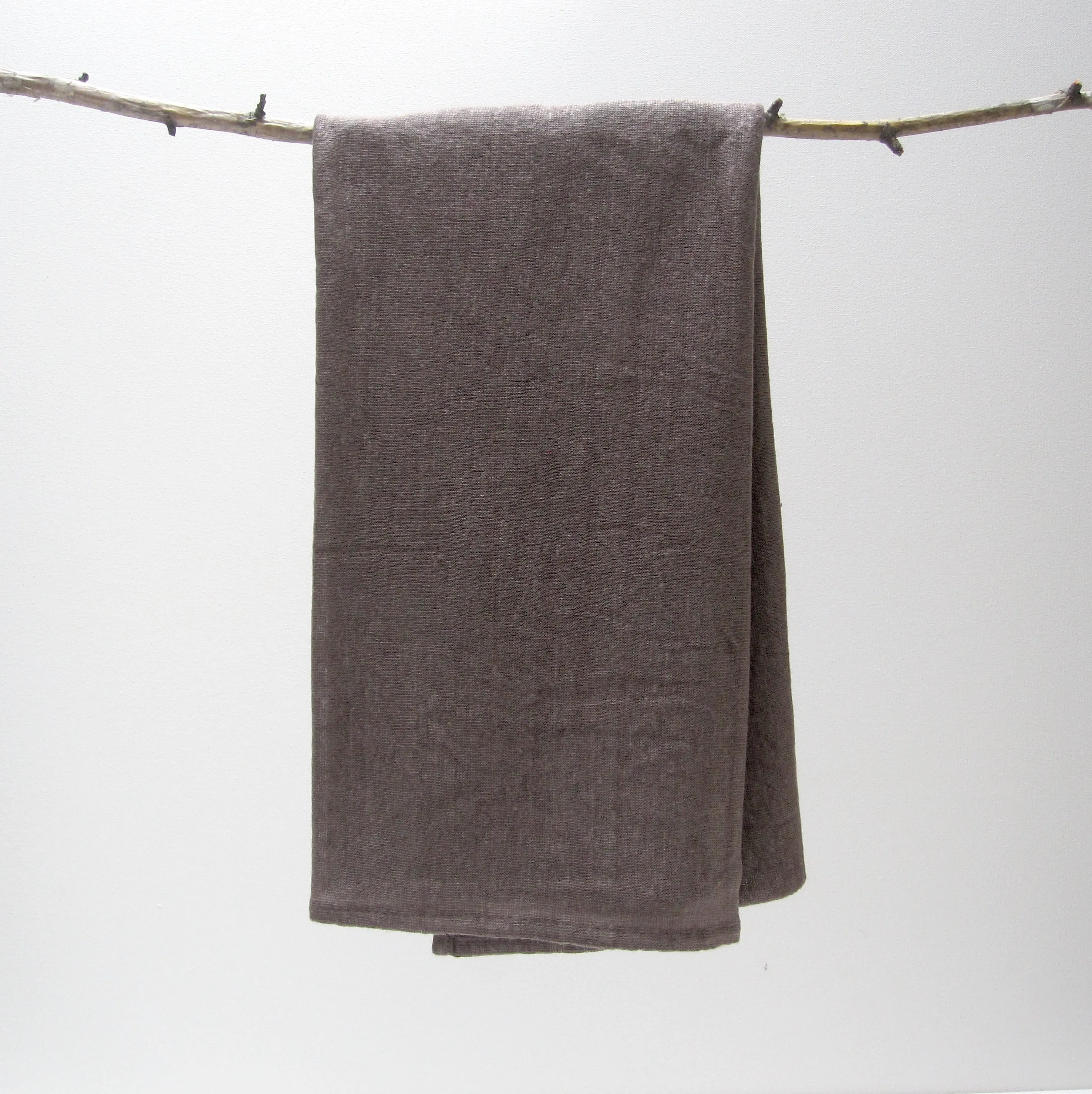 knit linen shawl (clay)