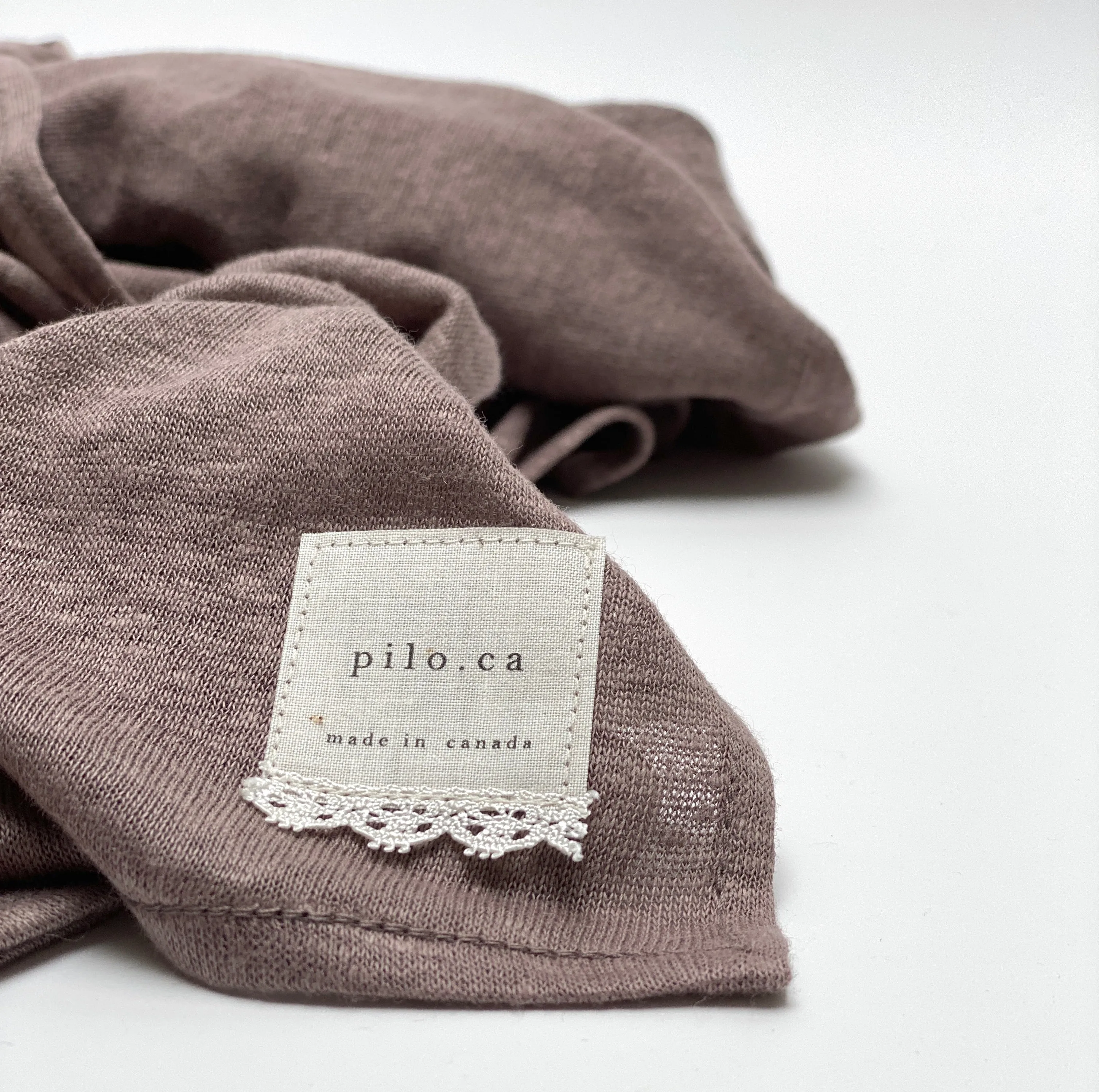 knit linen shawl (clay)