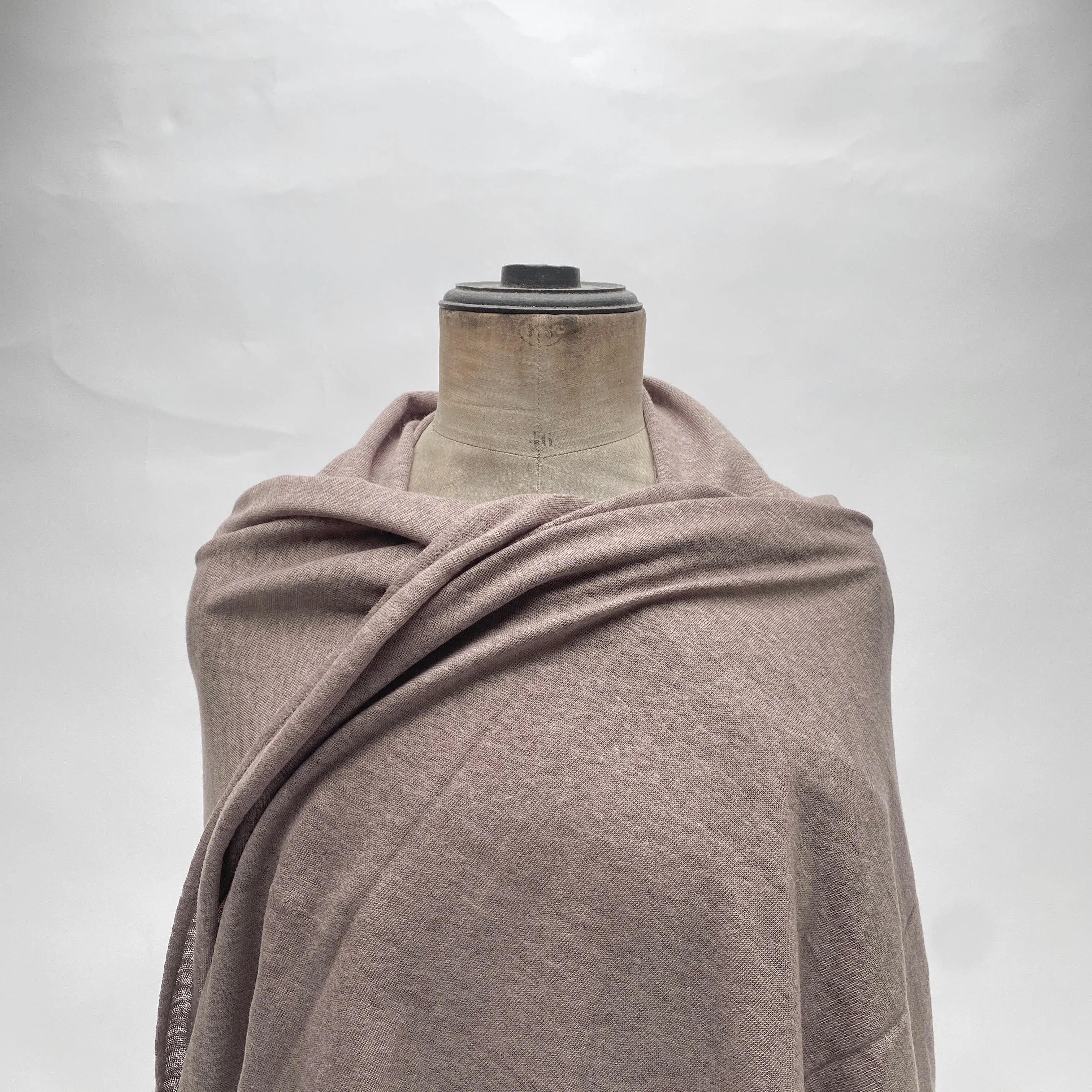 knit linen shawl (clay)