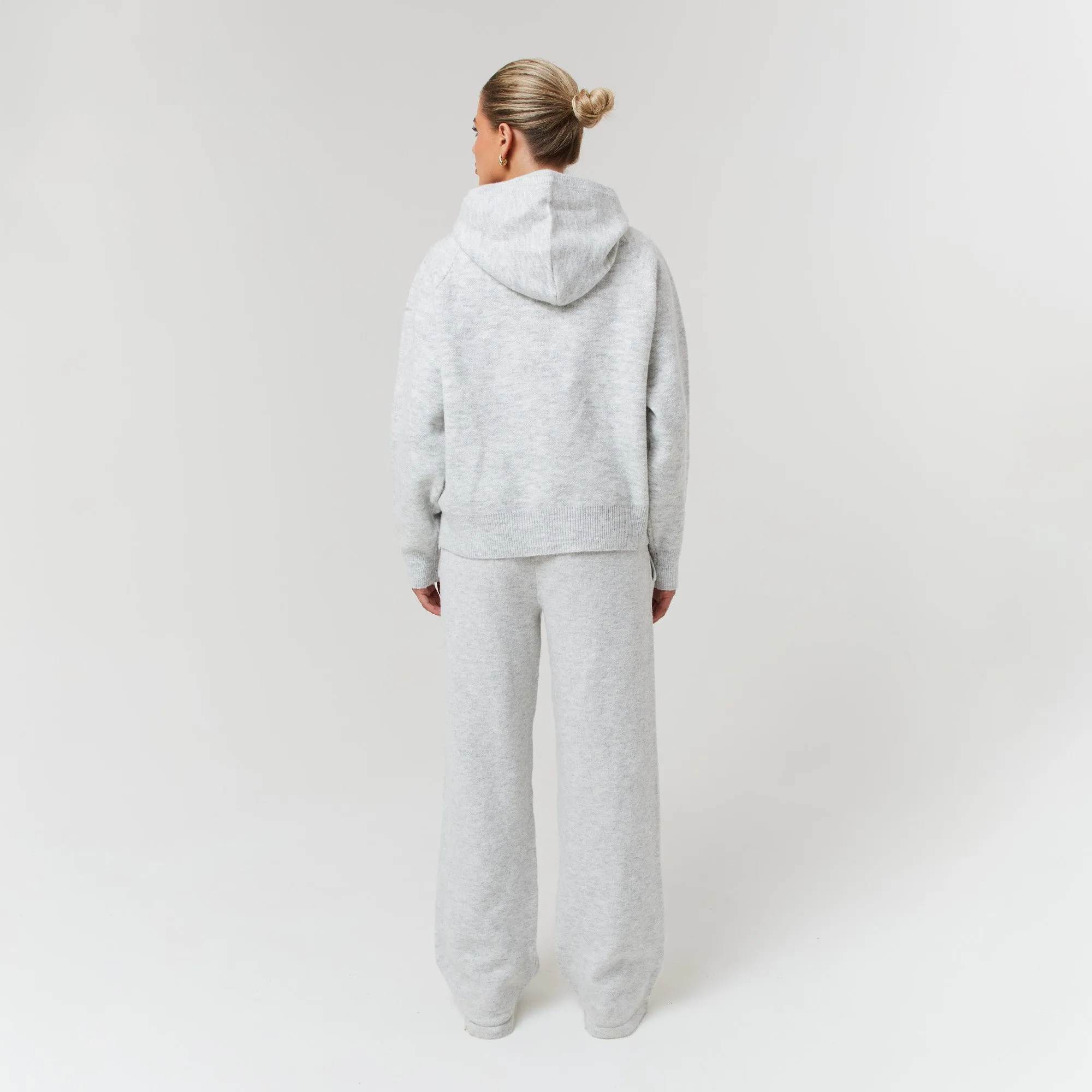 Knit Tracksuit | Light Grey Marl