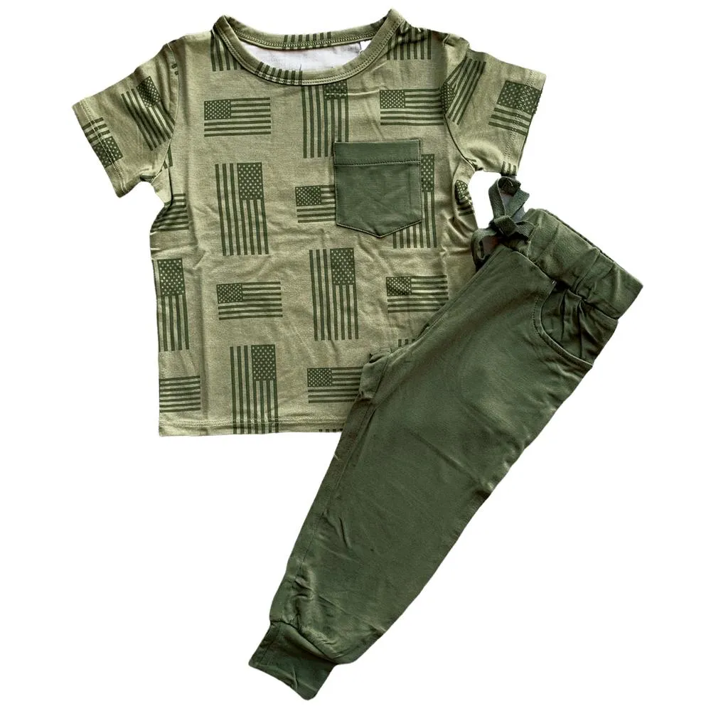 Kolton Bamboo Pocket Tee   Jogger Set
