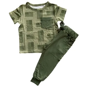 Kolton Bamboo Pocket Tee   Jogger Set