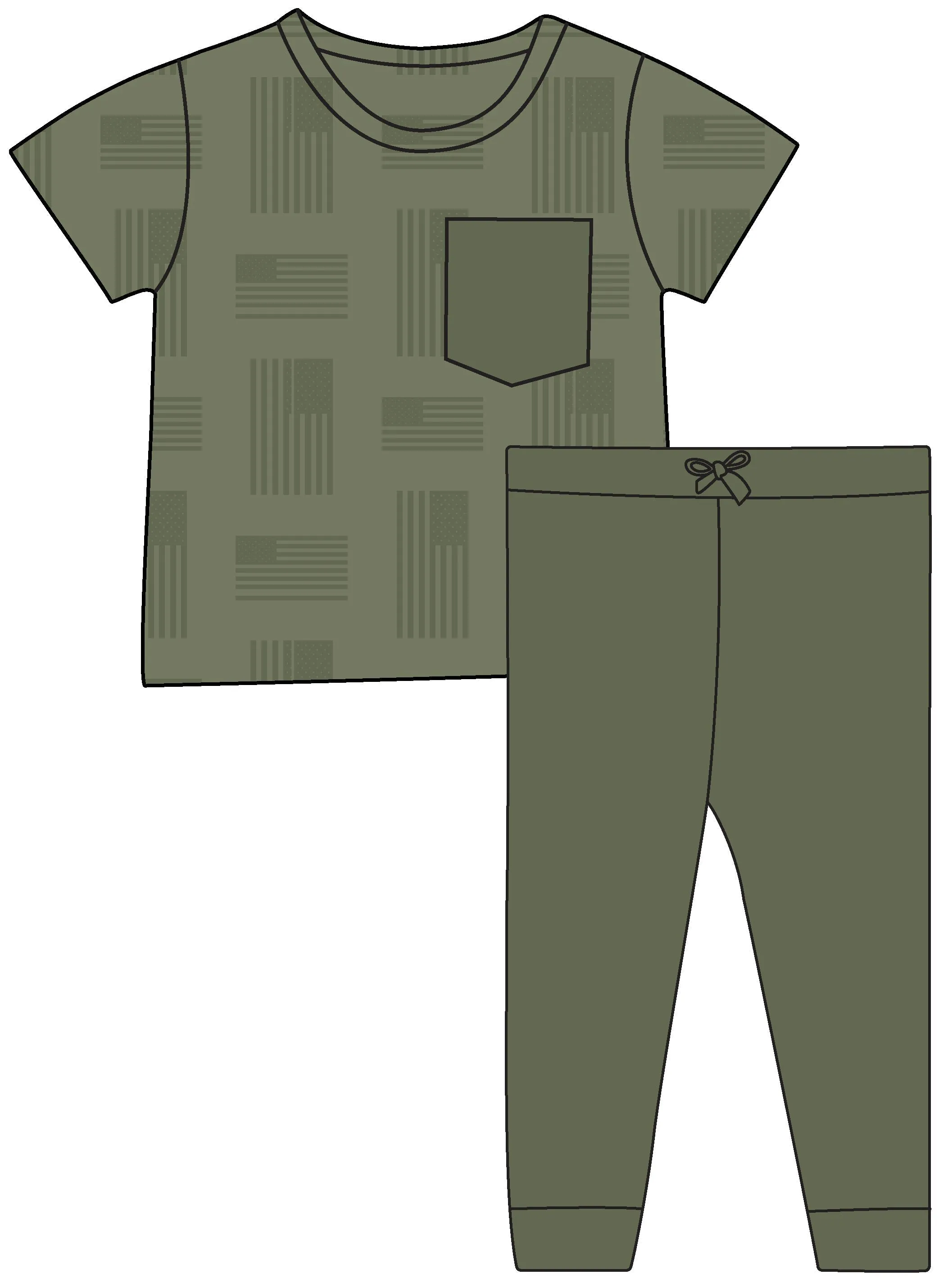 Kolton Bamboo Pocket Tee   Jogger Set