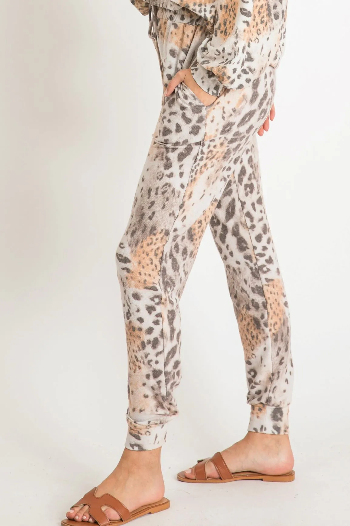 Leopard Tie Dye Joggers