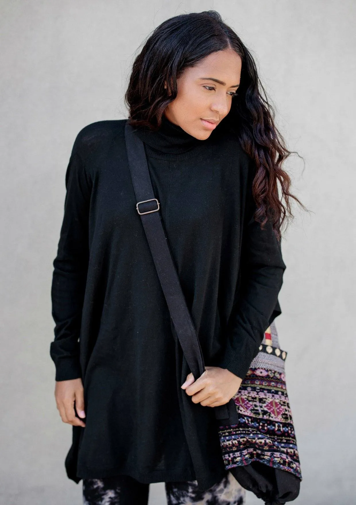Let Loose Turtleneck Sweater Poncho