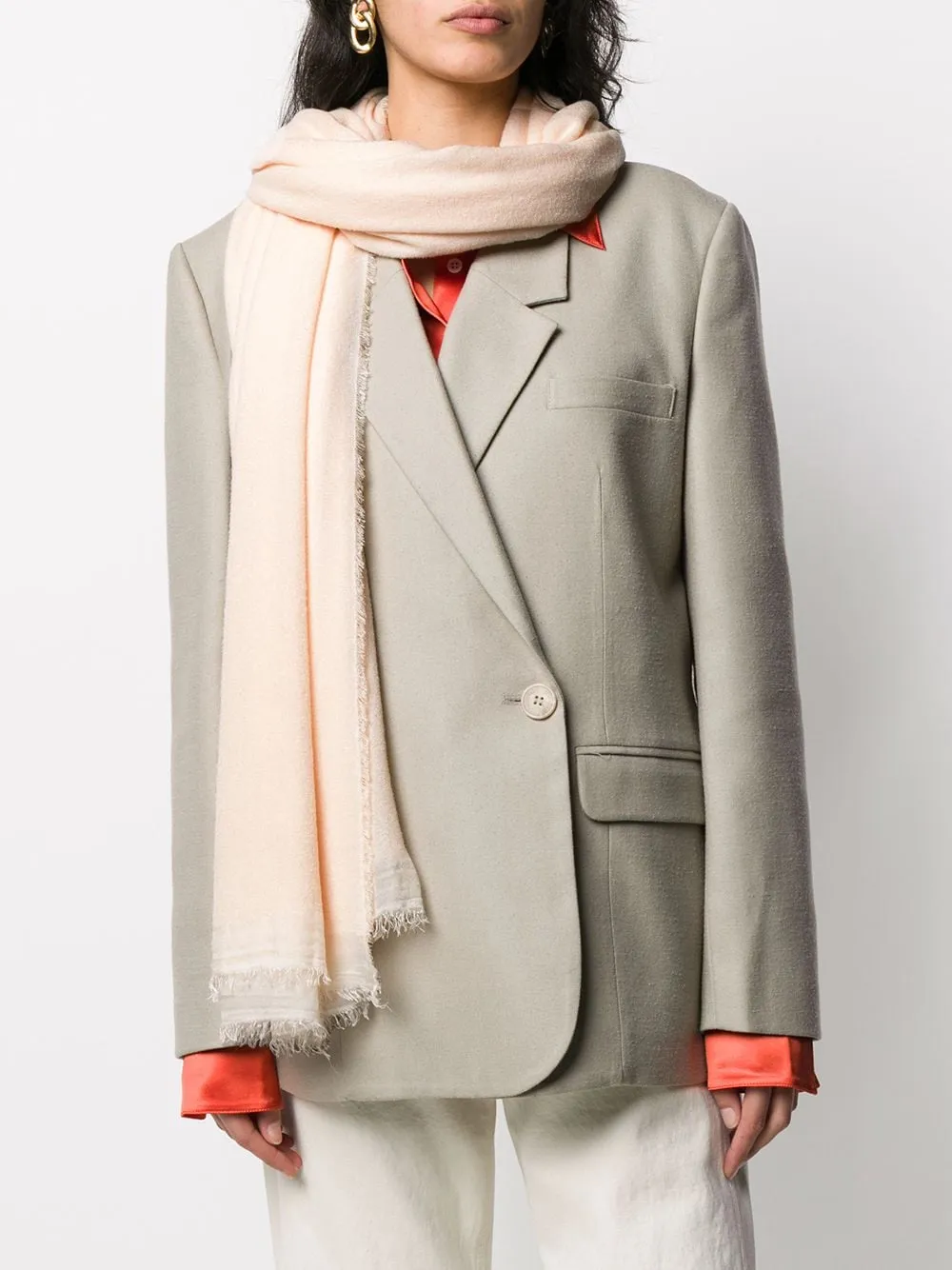 Light beige Rugy shawl scarf