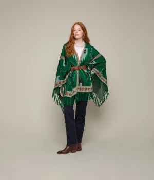 Lightweight Alpaca Cape :: Emerald